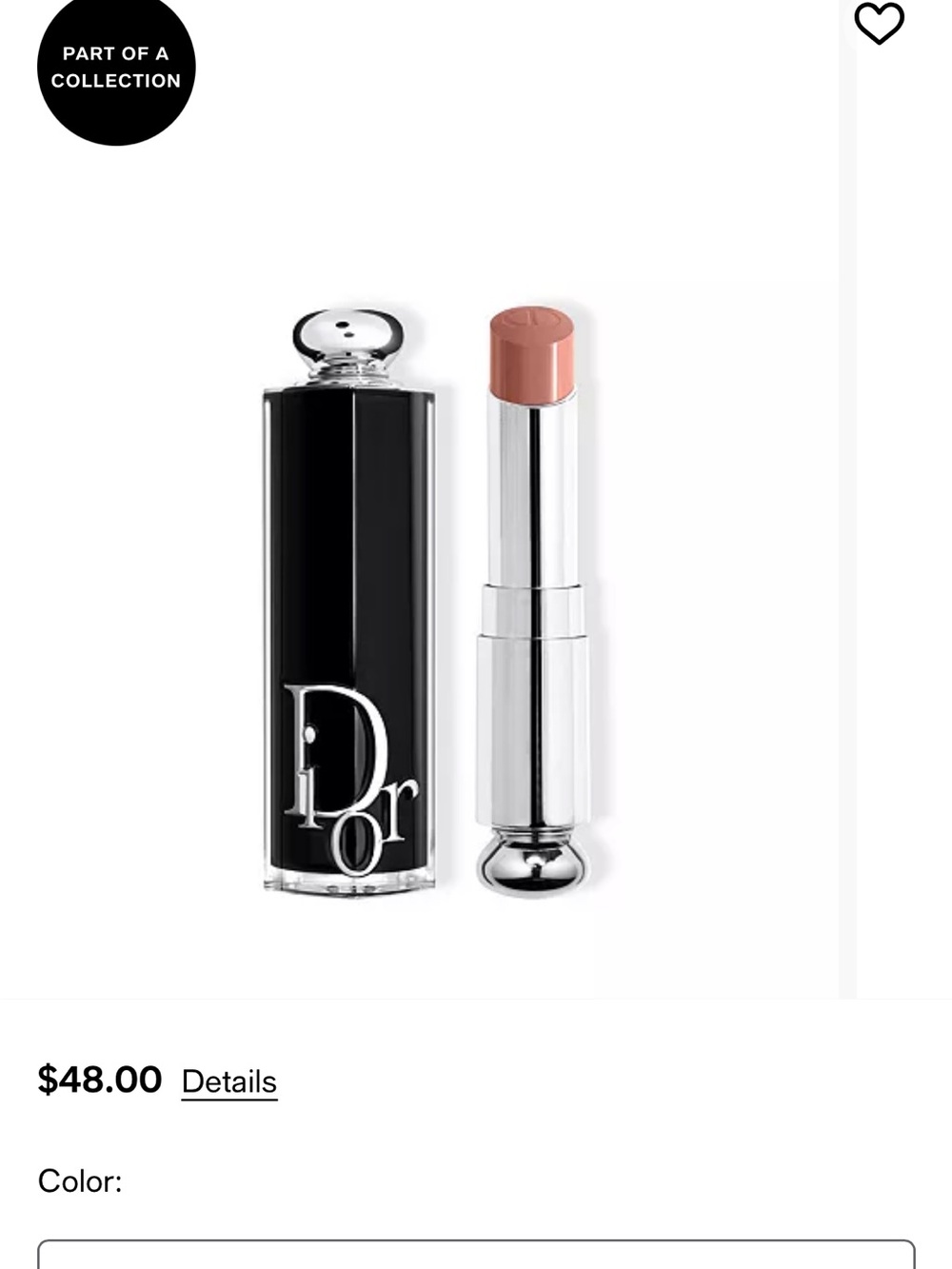Dior Addict Lipstick — Nude Pink 412 Dior vibe